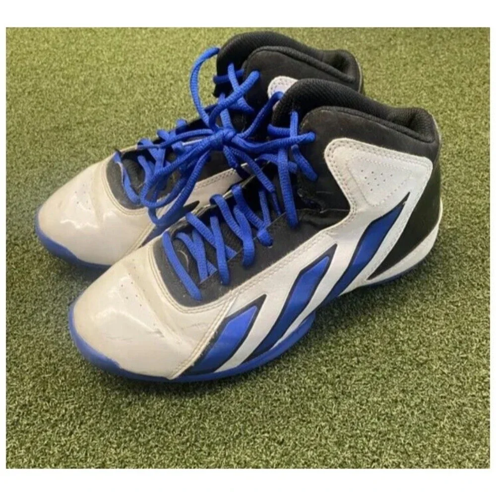 Men's Adidas basketball torsion system Shoes blue & white stripe‎ Size 3.5
